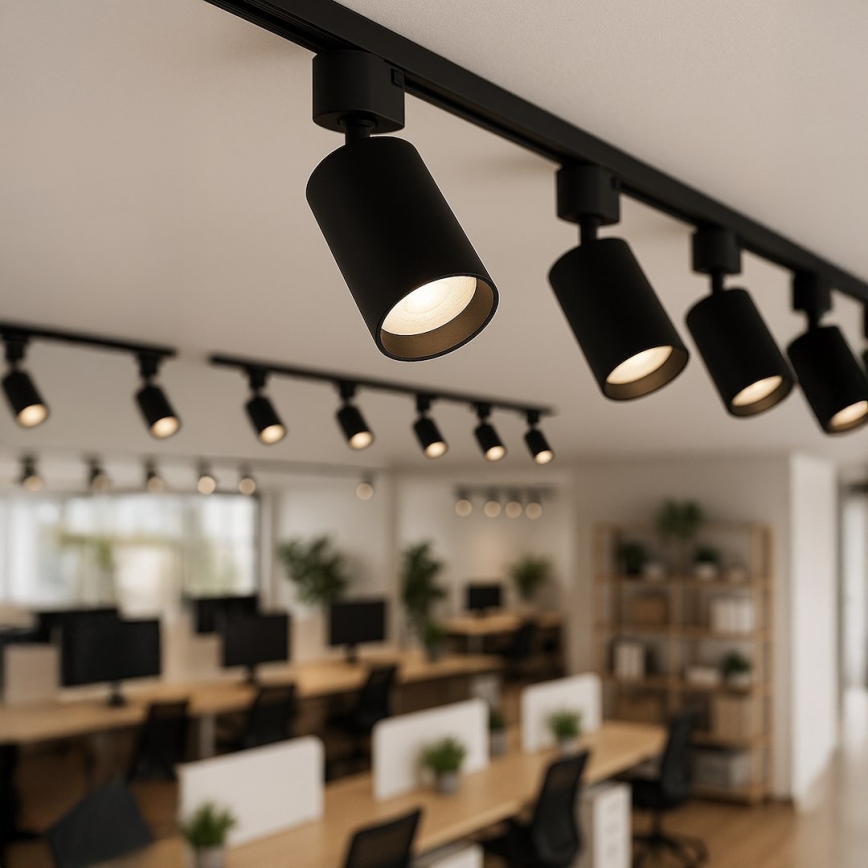 Точечный светильник для 1‑фазной трековой системы TIGER 1xGU10/10W/230V черный