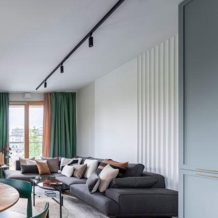 Точечный светильник для трековой системы MARIBEL 3xGU10/10W/230V +1 м рейка система черный