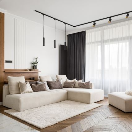 Точечный светильник для трековой системы MARIBEL 3xGU10/10W/230V +1 м рейка система черный