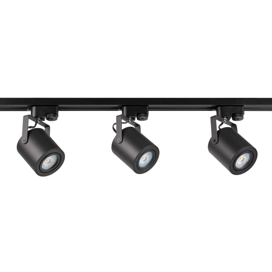 Точечный светильник для трековой системы MINOR 3xGU10/10W/230V + 1 м трековая система черный