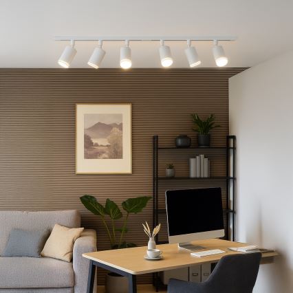 Точечный светильник для трековой системы PIPE 6xGU10/10W/230V белый