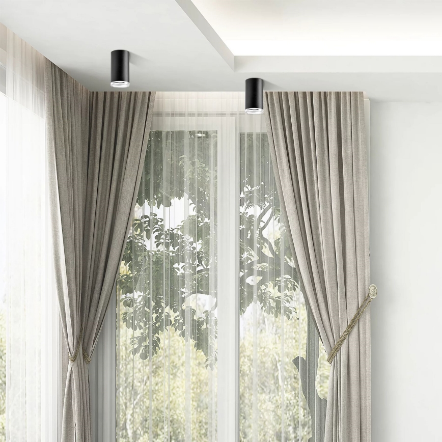 Точечный светильник для ванной комнаты TURYN 1xGU10/10W/230V IP44 черный