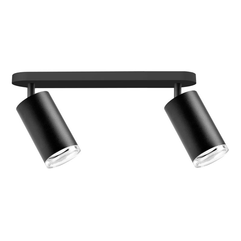 Точечный светильник для ванной комнаты TURYN 2xGU10/10W/230V IP44 черный