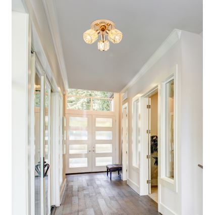 Точечный светильник DUBAI 3xE14/40W/230V диаметр 36 см розовое золото