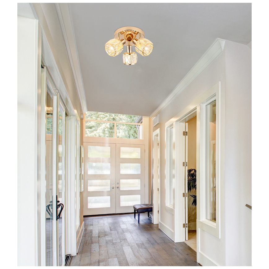 Точечный светильник DUBAI 3xE14/40W/230V диаметр 36 см розовое золото