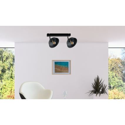 Точечный светильник FAUN 2xE27/60W/230V черный