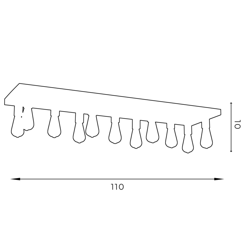 Точечный светильник FILO 11xE27/60W/230V черный