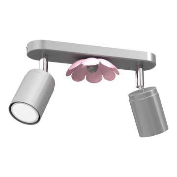 Точечный светильник FLOWER 2xGU10/8W/230V матовый хром