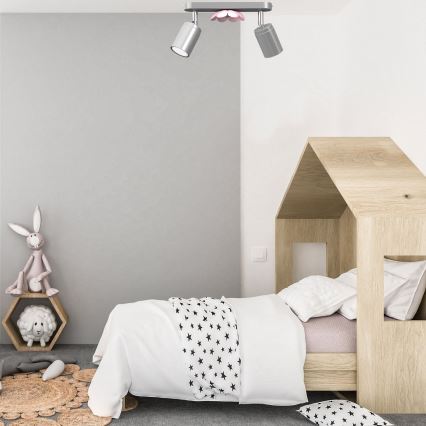 Точечный светильник FLOWER 2xGU10/8W/230V матовый хром