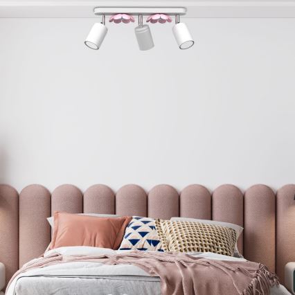 Точечный светильник FLOWER 3xGU10/8W/230V белая