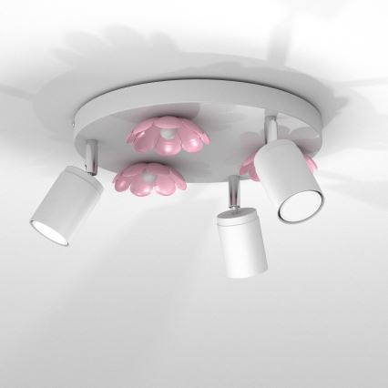 Точечный светильник FLOWER 3xGU10/8W/230V белая