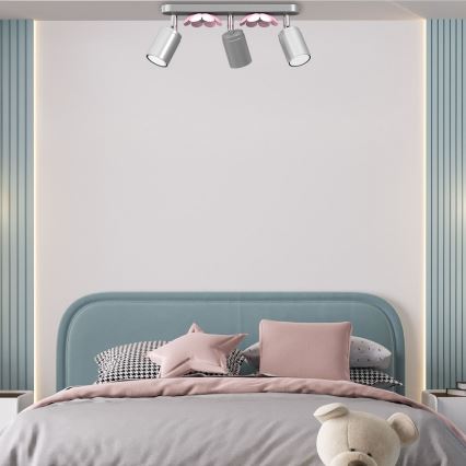 Точечный светильник FLOWER 3xGU10/8W/230V матовый хром