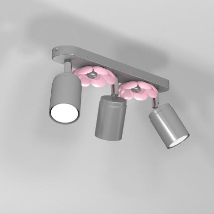 Точечный светильник FLOWER 3xGU10/8W/230V матовый хром