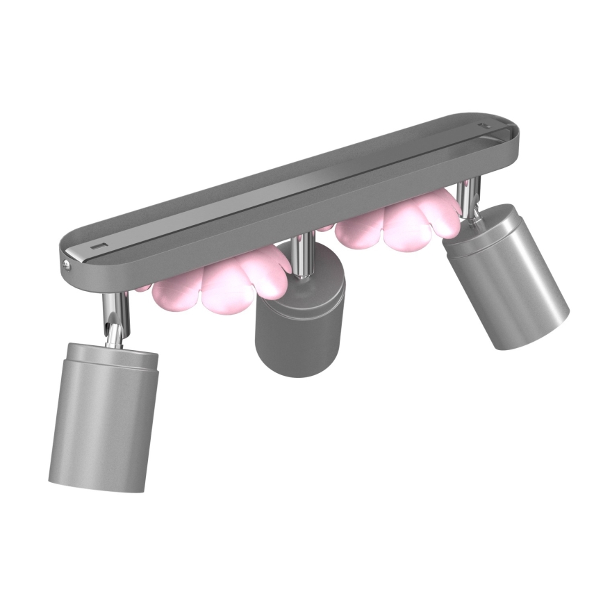 Точечный светильник FLOWER 3xGU10/8W/230V матовый хром