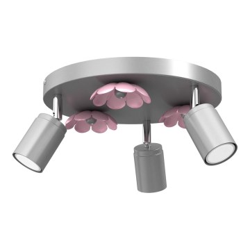 Точечный светильник FLOWER 3xGU10/8W/230V матовый хром