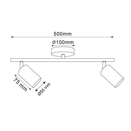 Точечный светильник GOLDI 2xGU10/10W/230V золотистый
