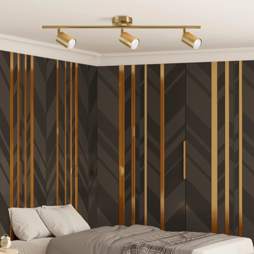 Точечный светильник GOLDI 3xGU10/10W/230V золотистый