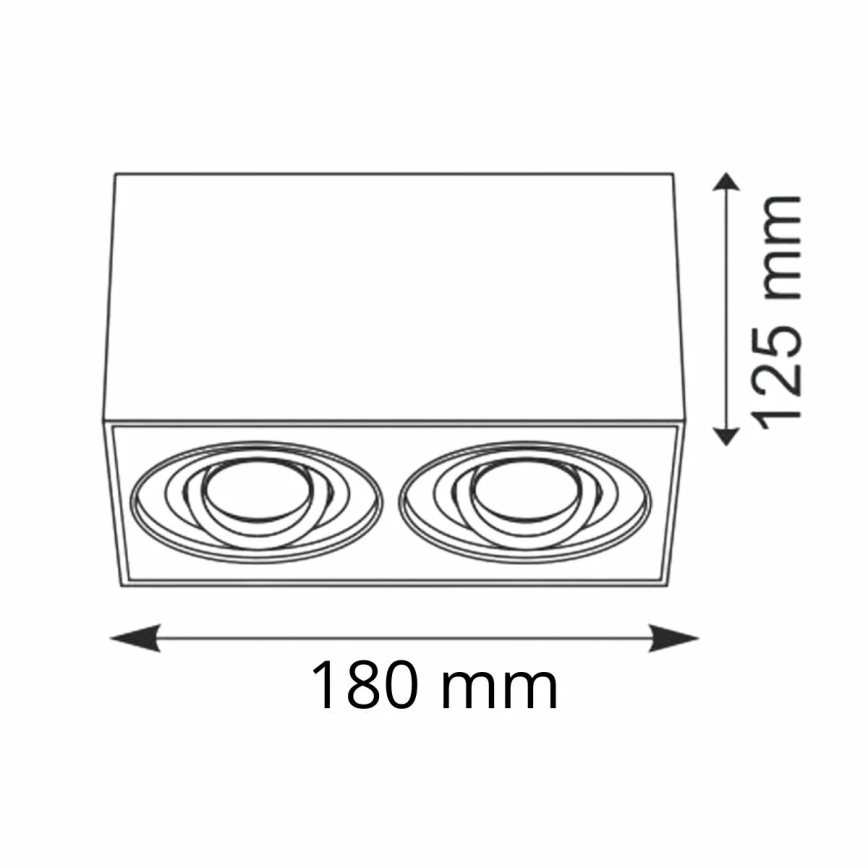Точечный светильник HADAR Q2 2xGU10/10W/230V белый