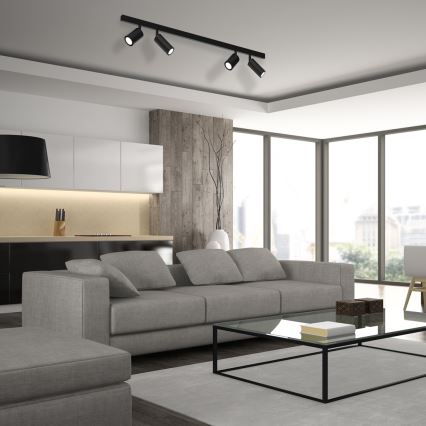 Точечный светильник HUDSON 4xGU10/8W/230V черный