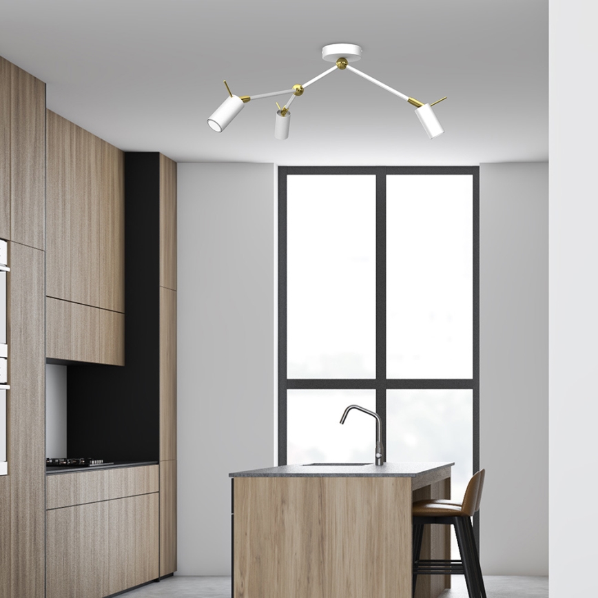 Точечный светильник IRIS 3xGU10/MR11/40W/230V белый/золотой