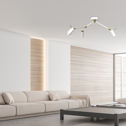 Точечный светильник IRIS 3xGU10/MR11/40W/230V белый/золотой