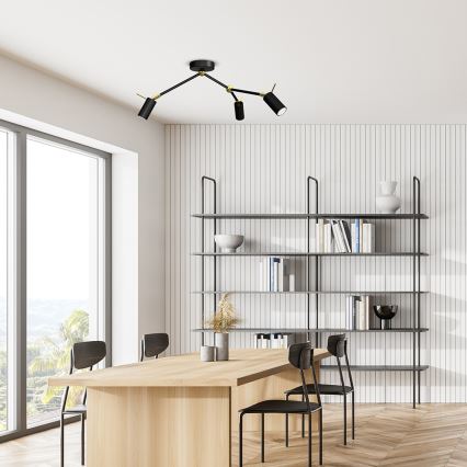 Точечный светильник IRIS 3xGU10/MR11/40W/230V черный/золотой