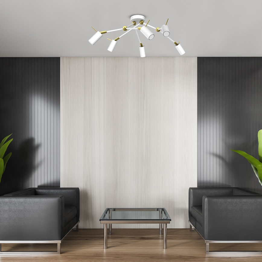 Точечный светильник IRIS 6xGU10/MR11/40W/230V белый/золотой