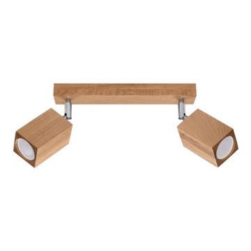 Точечный светильник KEKE 2xGU10/40W/230V дуб