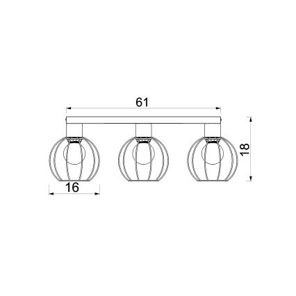 Точечный светильник LAPS 3xE27/15W/230V черный
