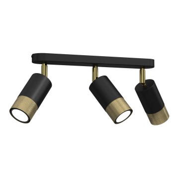 Точечный светильник LINK 3xGU10/8W/230V черная/латунь