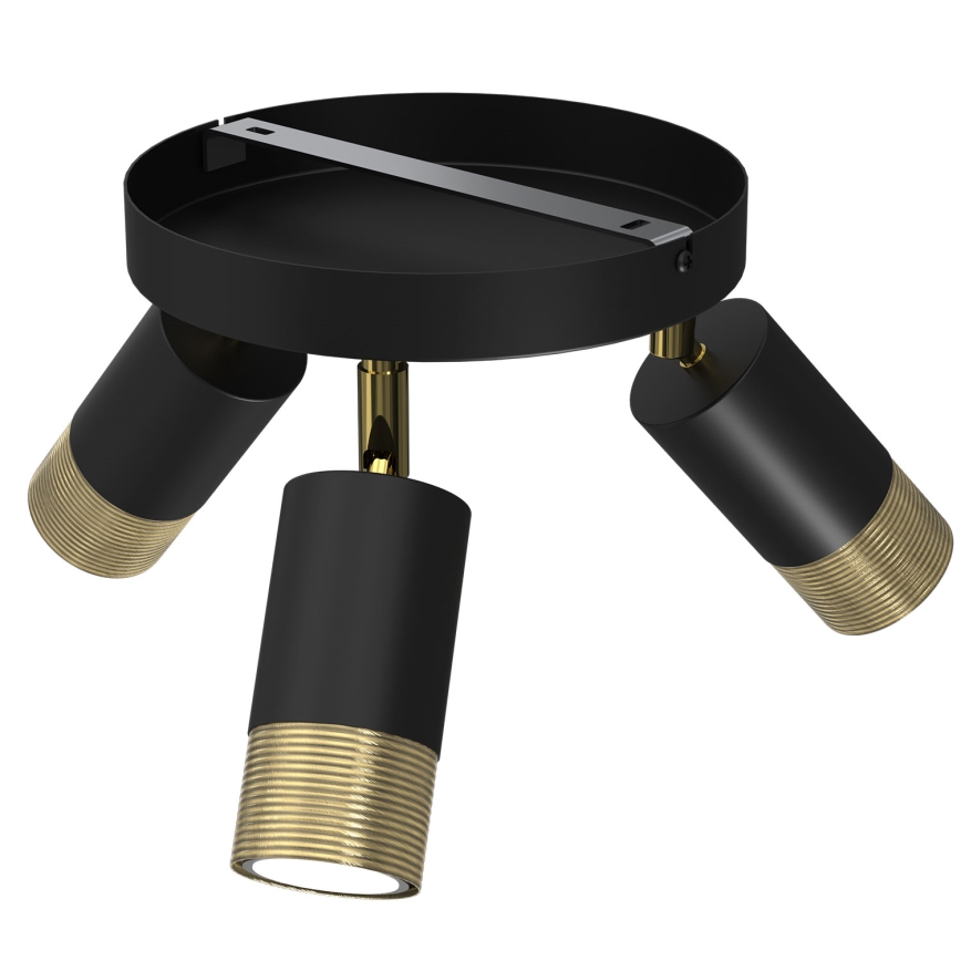 Точечный светильник LINK 3xGU10/8W/230V черная/латунь