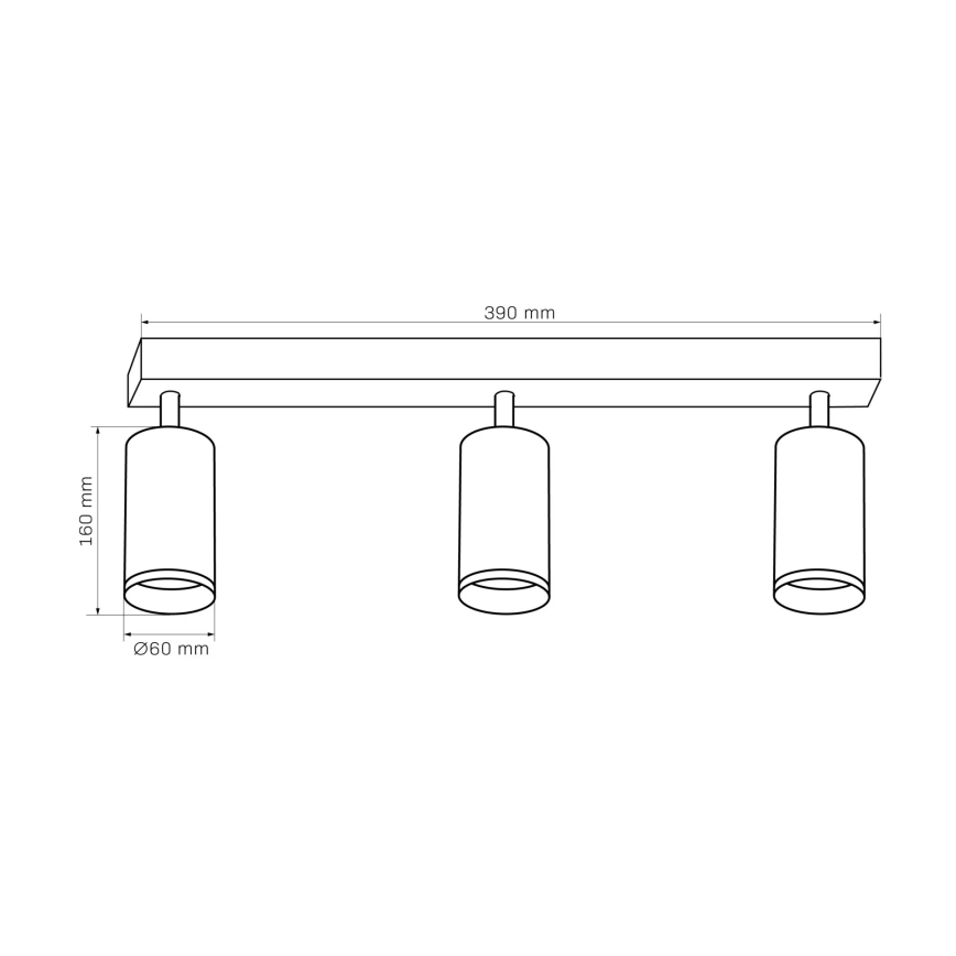 Точечный светильник LONDON 3xGU10/10W/230V черный