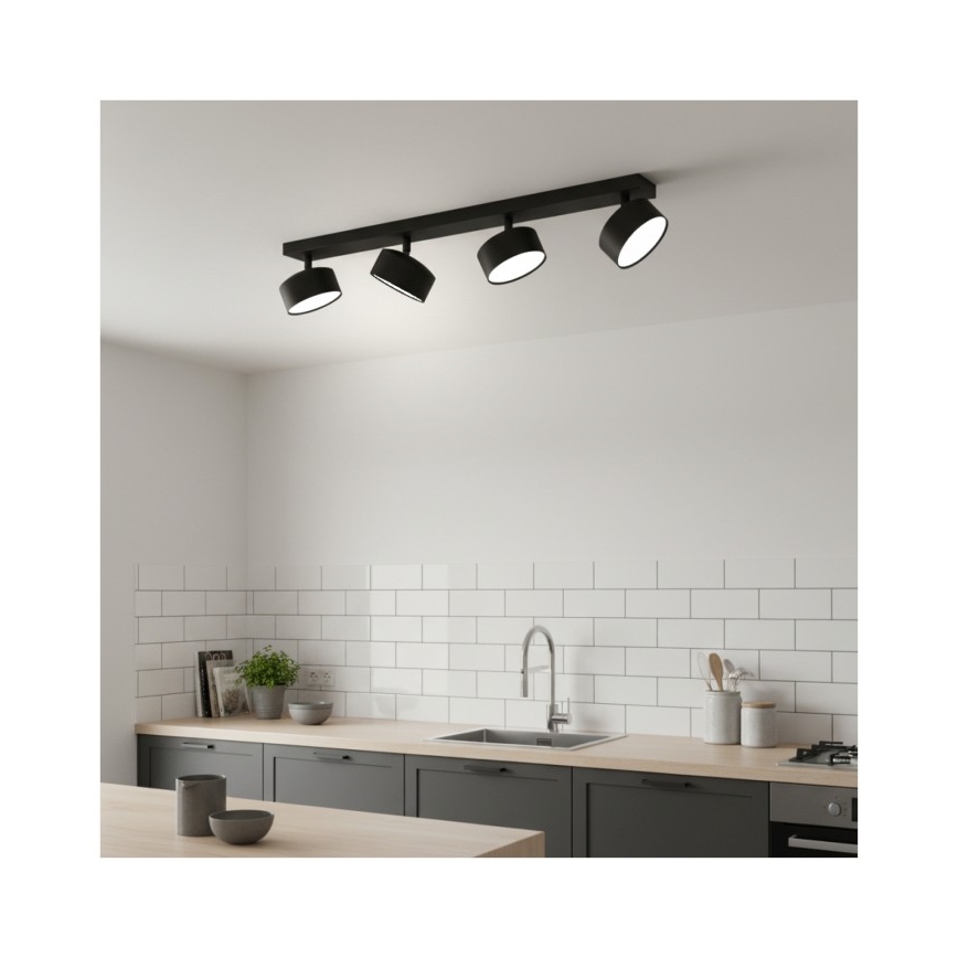 Точечный светильник LUNVIGO 4xGX53/35W/230V чёрный