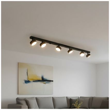 Точечный светильник LUNVIGO 6xGX53/35W/230V чёрный