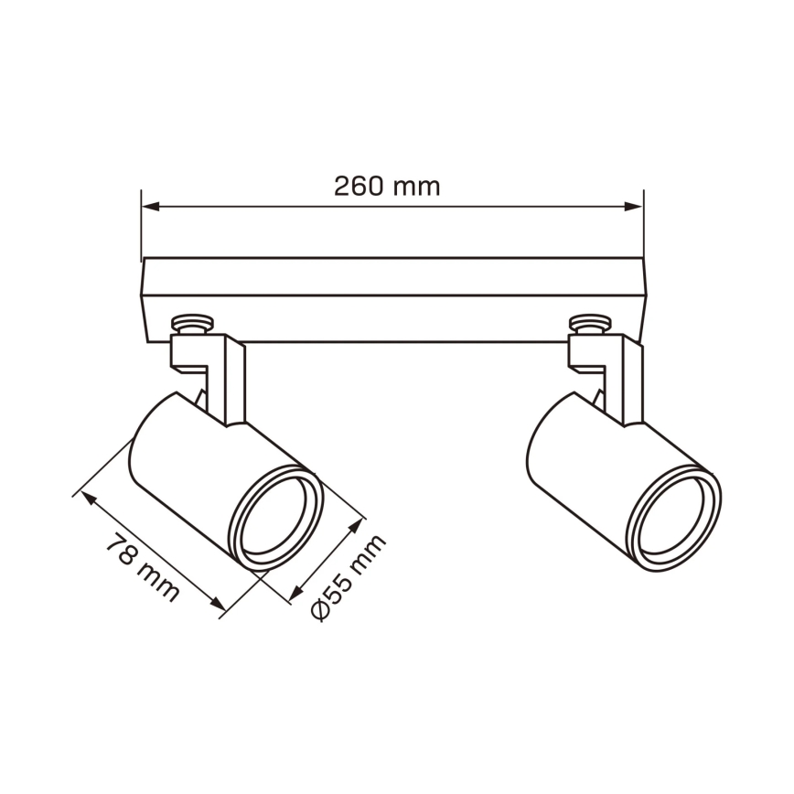 Точечный светильник LYNX 2xGU10/10W/230V белый