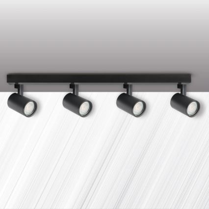 Точечный светильник LYNX 4xGU10/10W/230V черный