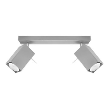 Точечный светильник MERIDA 2xGU10/40W/230V серый