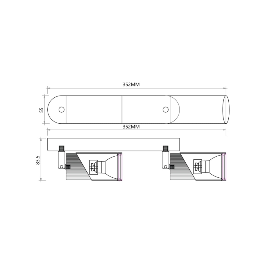 Точечный светильник NEO 2xGU10/8W/230V белый