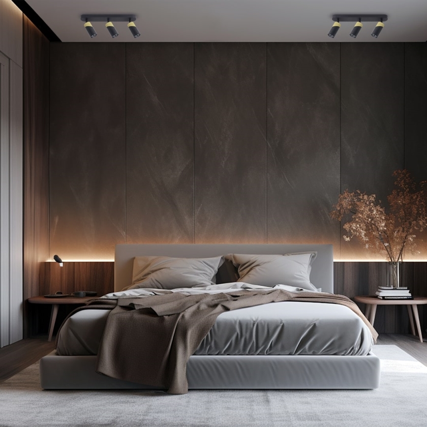 Точечный светильник NEO 3xGU10/8W/230V черный/золотистый