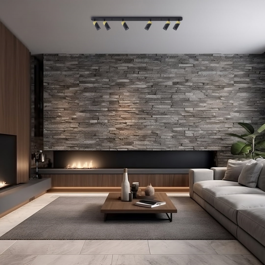 Точечный светильник NEO 6xGU10/8W/230V черный/золотистый