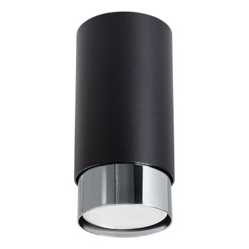 Точечный светильник NERO 1xGU10/10W/230V 12,5 см черный/блестящий хром