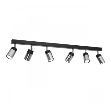 Точечный светильник NEST 6xGU10/8W/230V черный/блестящий хром