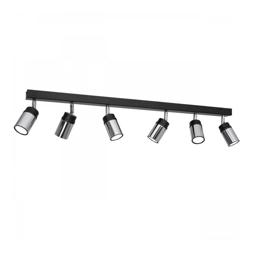 Точечный светильник NEST 6xGU10/8W/230V черный/блестящий хром