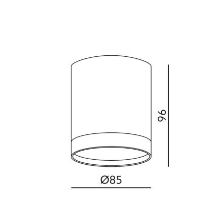 Точечный светильник OH12 1xGX53/35W/230V 9,6 см черный