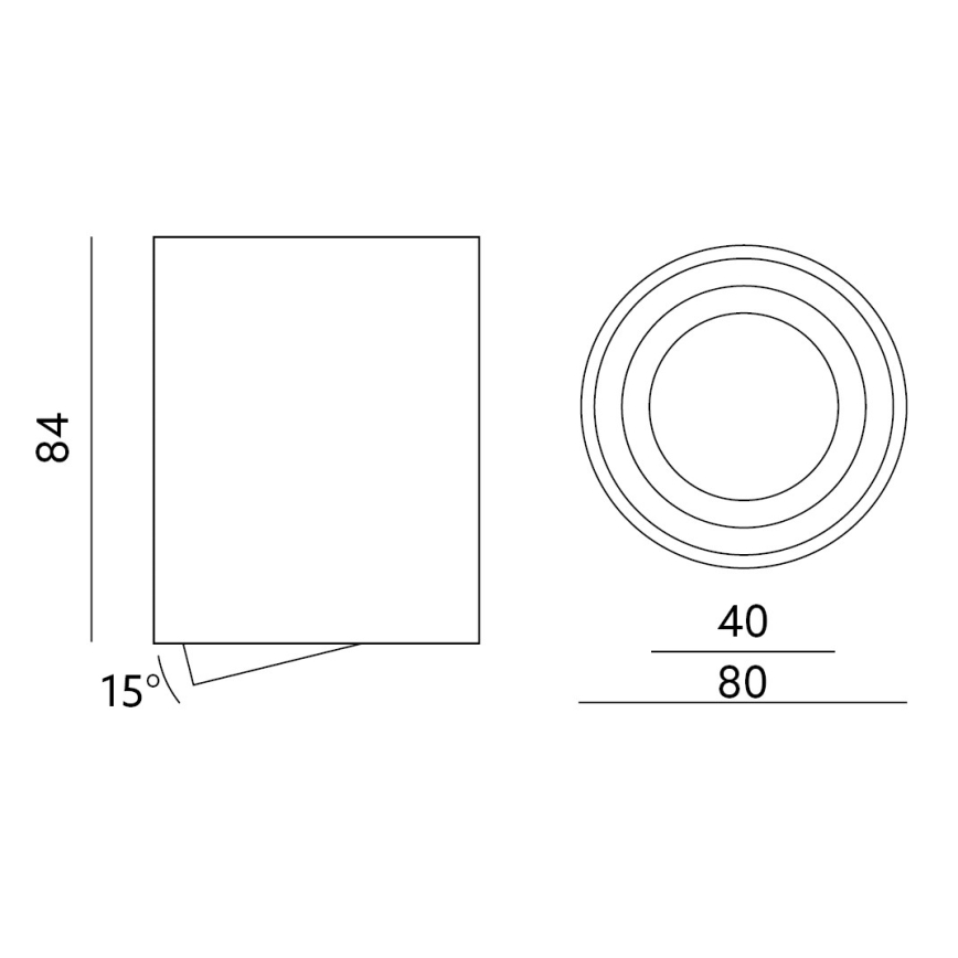 Точечный светильник OH36 1xGU10/35W/230V 8,4 см черный