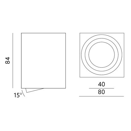 Точечный светильник OH37 35W/230V 8,4 см черный