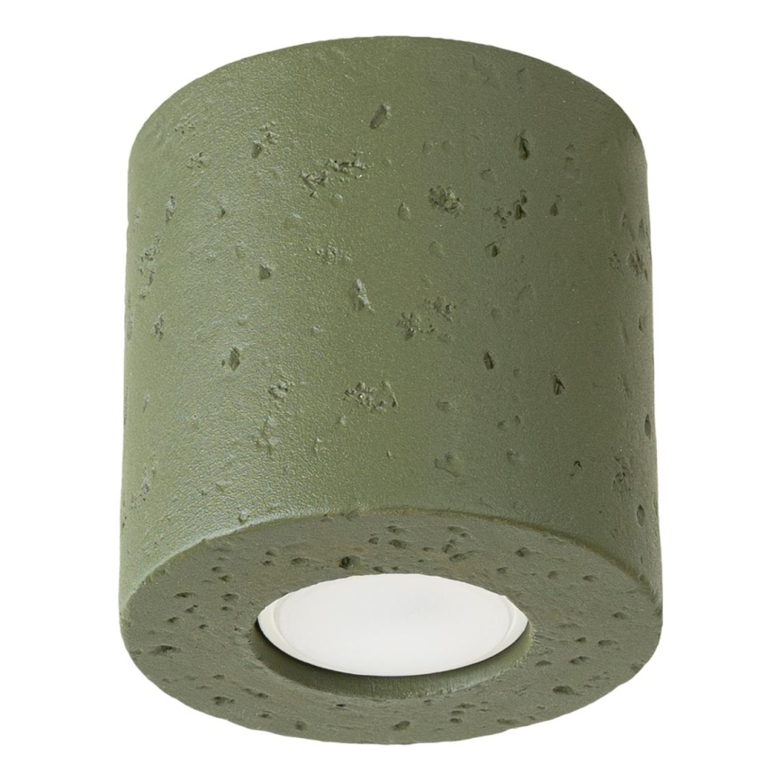 Точечный светильник ORBIS 1xGU10/10W/230V, бетон/зелёный