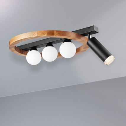 Точечный светильник OTIS 3xG9/5W/230V + 1xE27/15W/230V дуб