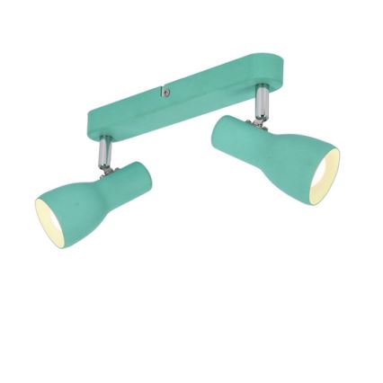 Точечный светильник PICARDO 2xE14/40W/230V бирюзовый