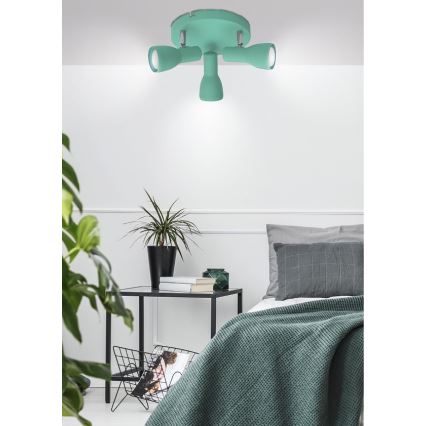 Точечный светильник PICARDO 3xE14/40W/230V бирюзовый